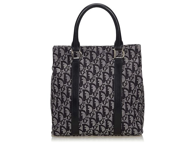 Dior Grau Dior Oblique Canvas D-Ring Handtasche