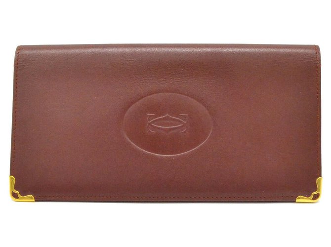 Cartier Must Line Compact Wallet Leather  ref.139975