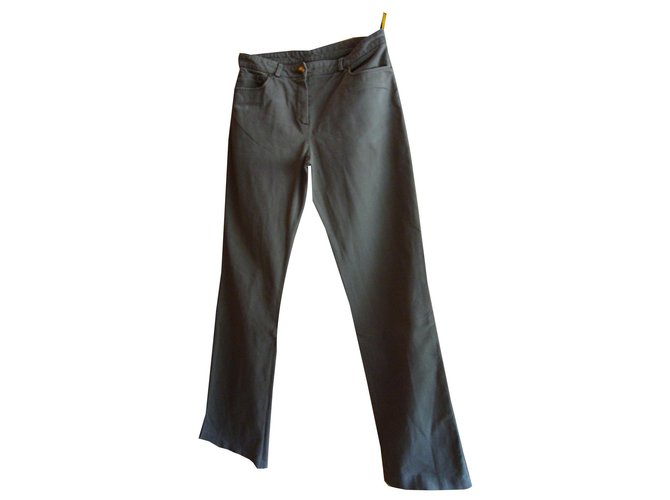 Georges Rech Pants, leggings Khaki Cotton  ref.140123