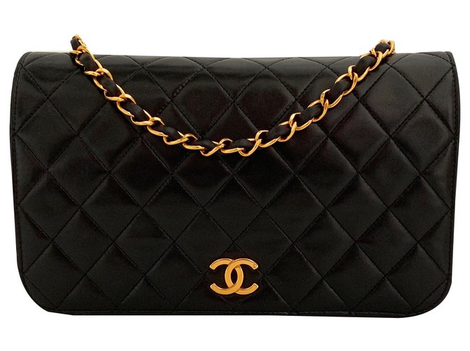 Classique Chanel Sacs à main Cuir Noir  ref.140140
