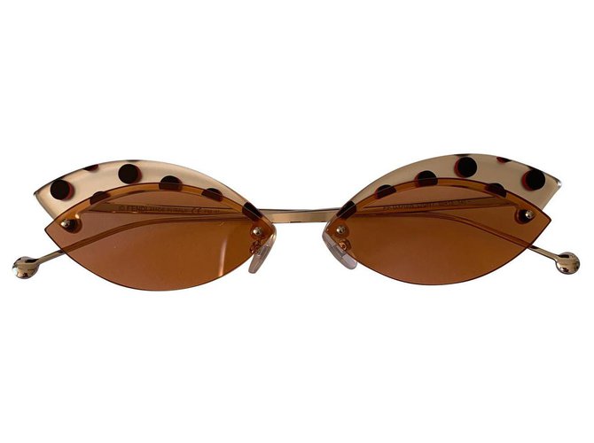 fendi DEFENDER Nuovi occhiali da sole a pois Multicolore Metallo  ref.140145