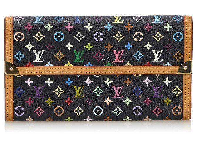 Louis Vuitton Black Monogram Multicolore Porte Tresor