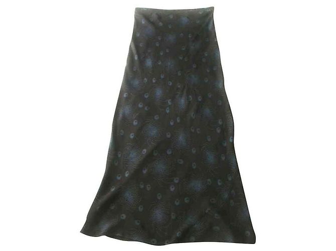 Falda Diane Von Furstenberg de seda negra Negro