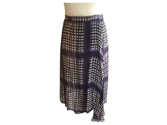 Saia Rochas Roxa de Viscose Roxo