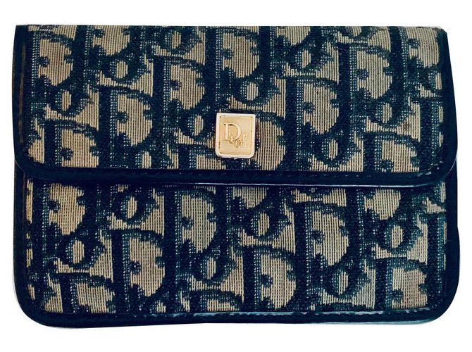 Christian Dior borse, portafogli, casi Blu navy Tela  ref.140335