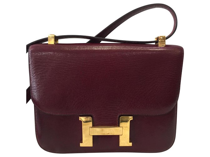 Hermès Constance Dark red Goatskin  ref.140361