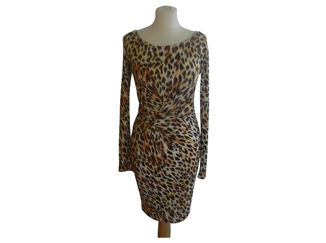 Vestido Blumarine con Estampado de Leopardo en Modal