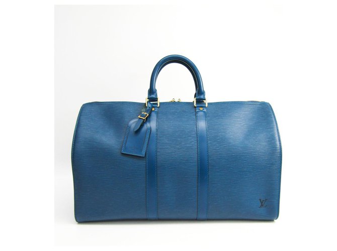 Louis Vuitton Blue Epi Keepall 45 Leather  ref.140425