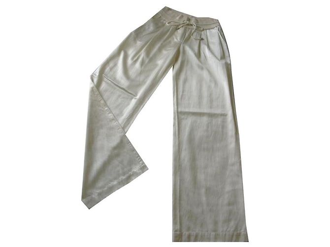 Bcbg Max Azria Hose Creme Viscose XS