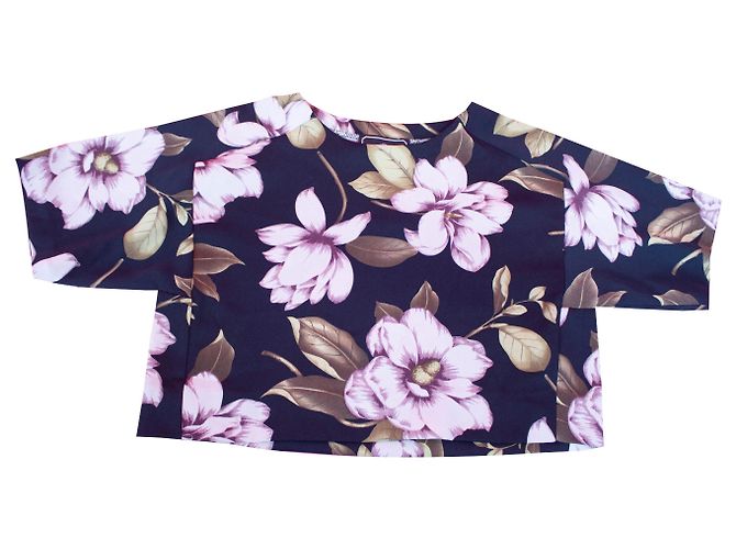 By Malene Birger Bluse Kurzprint Blumenmuster Mehrfarben