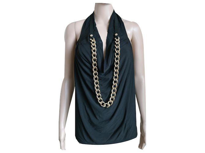 Elisabetta Franchi Schwarzes Viscose Top