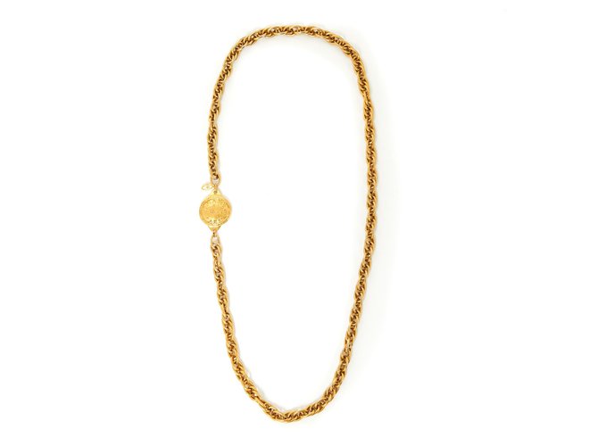 Chanel NECKLACE CAMBON Golden Metal  ref.140501