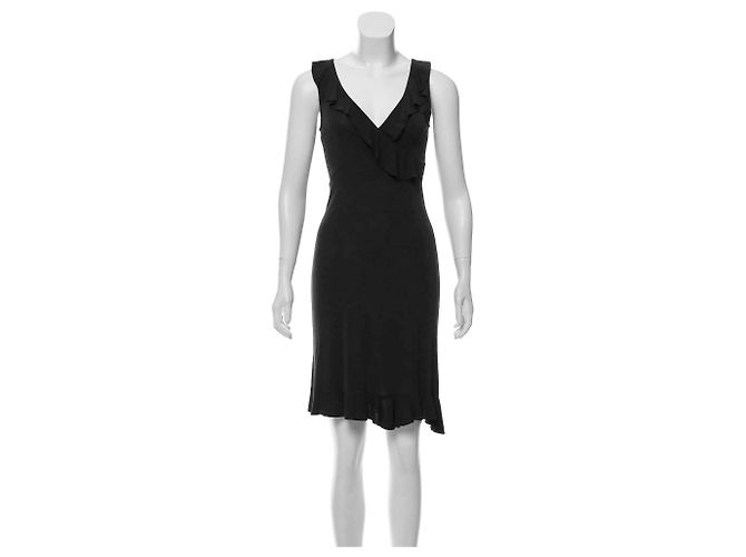 Diane Von Furstenberg DVF Vintage Cookie Kleid Schwarz