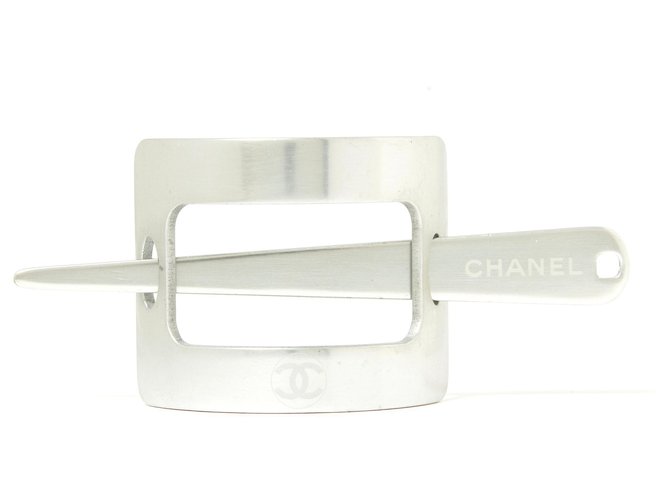 Chanel CC PICK ARGENTO Metallo  ref.140524