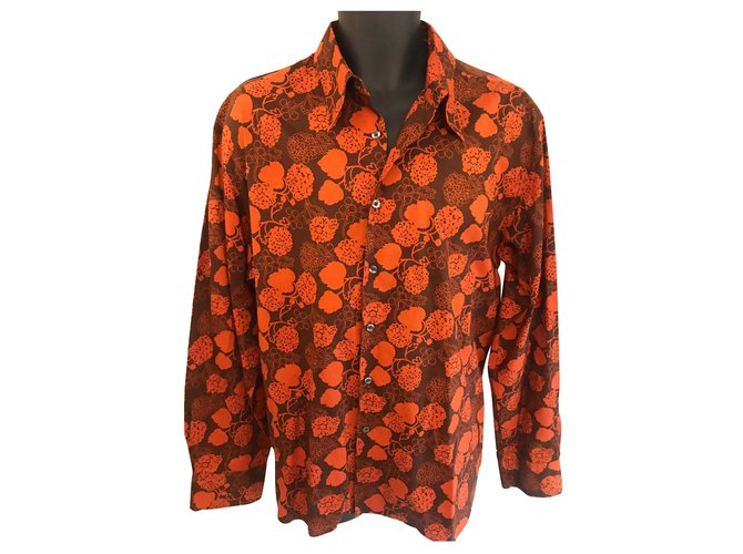 Paul Smith Camicie Arancione Cotone  ref.140591