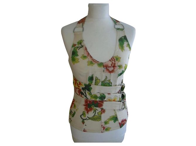 Dolce & Gabbana Top in seta multicolore