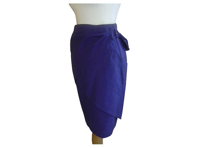 Saia Guy Laroche de algodão roxo XS