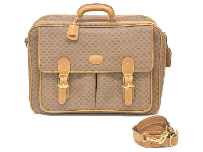 Gucci Business Trunk Brown Cloth  ref.140695