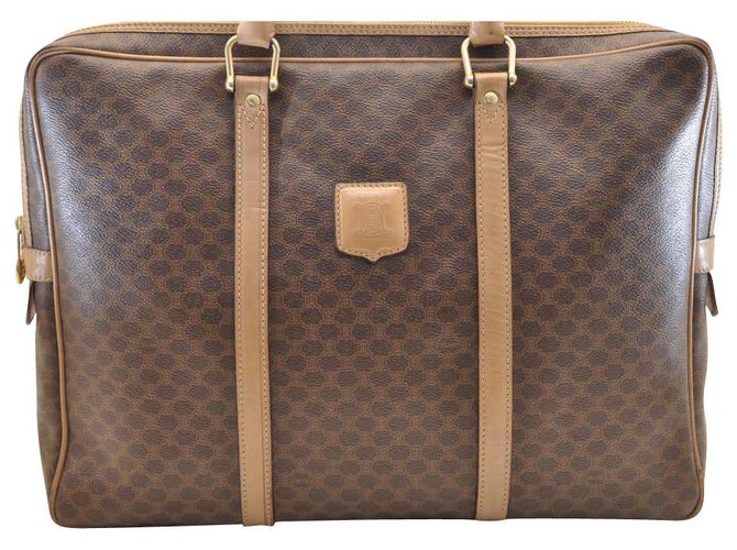 Céline Macadam Briefcase Brown Leather  ref.140704