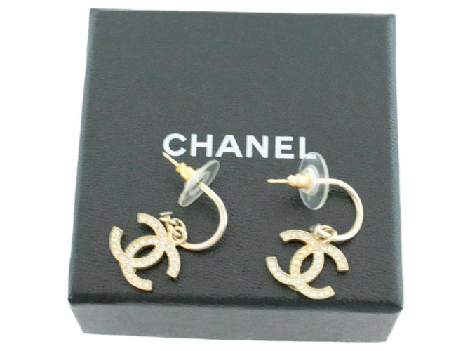 Chanel Ohrringe Golden Vergoldet  ref.140712