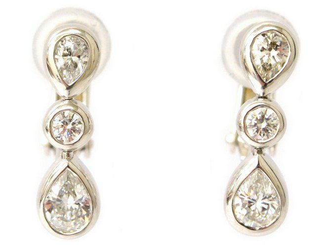 Autre Marque TIFFANY & CO. Drop Diamond Earrings  ref.140715