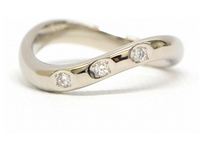 Mikimoto Diamond Ring Silvery Platinum  ref.140721