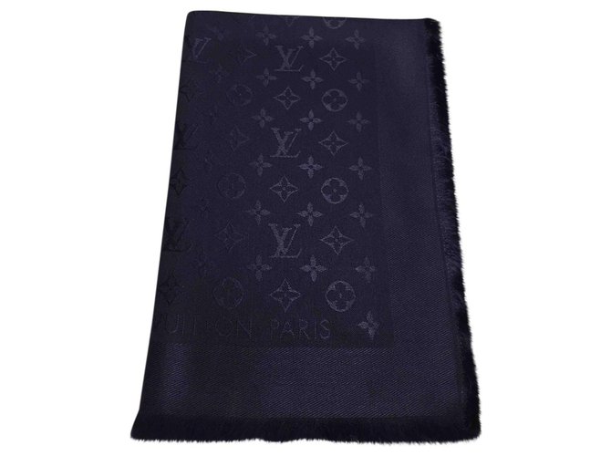 Louis Vuitton Shine Scarf Blue Silk  ref.140732
