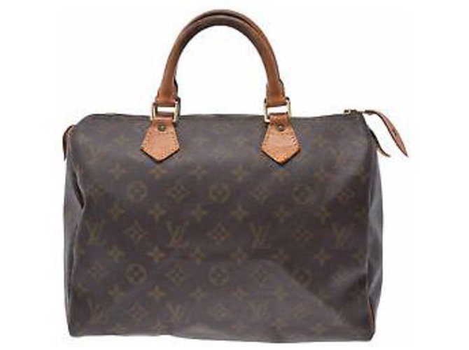 Louis Vuitton Speedy 30 Marrom Lona  ref.140738