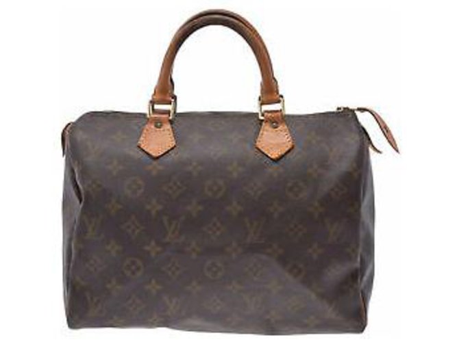 Louis Vuitton Speedy 30 Brown Cloth  ref.140738