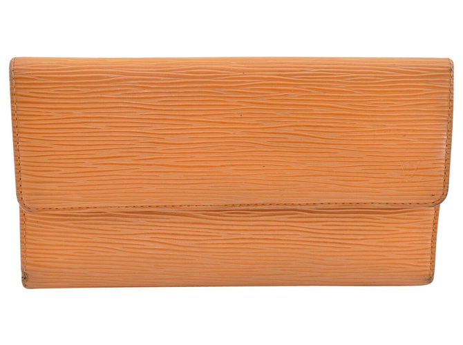 Louis Vuitton Tresor International Cuir Orange  ref.140760