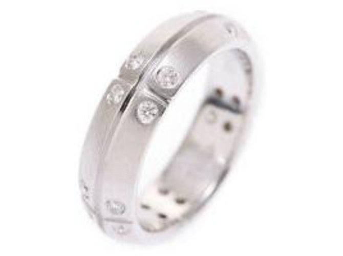 Autre Marque Tiffany & Co. White Gold Diamond Ring Silvery  ref.140779