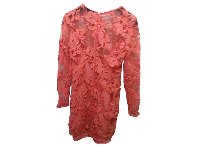 Topshop Spitzenkleid Koralle