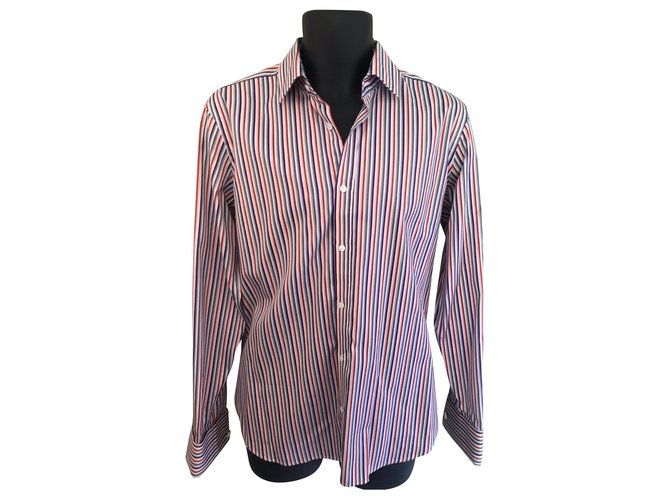 Ted Baker Shirts Pink Red Purple Cotton  ref.140790
