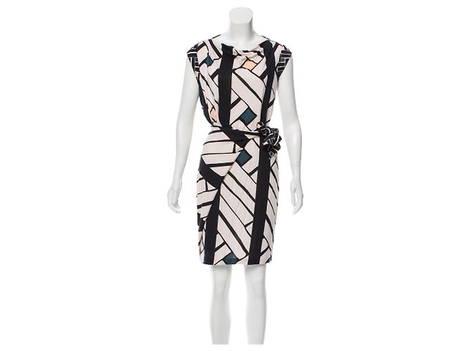 Vestido Vanda Diane von Furstenberg de seda estampado geométrico Multicolor