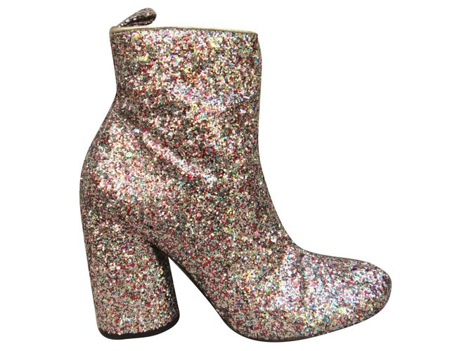 glitter boots Tara Jarmon Multiple colors Leather  ref.140862