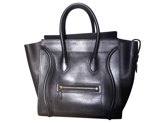 Céline luggage Black Leather  ref.140883