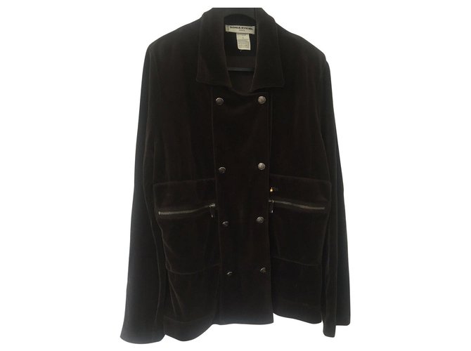 Sonia Rykiel Vintage velvet jacket Chocolate  ref.141124