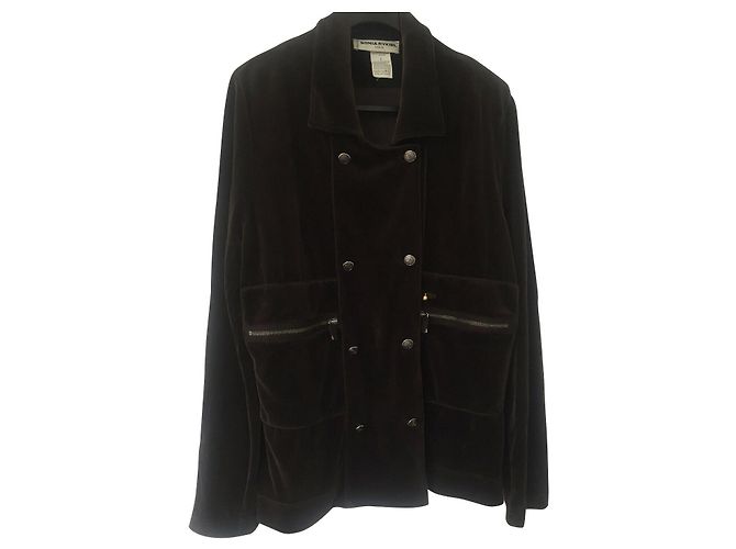 Sonia Rykiel Vintage Samtjacke Schokolade