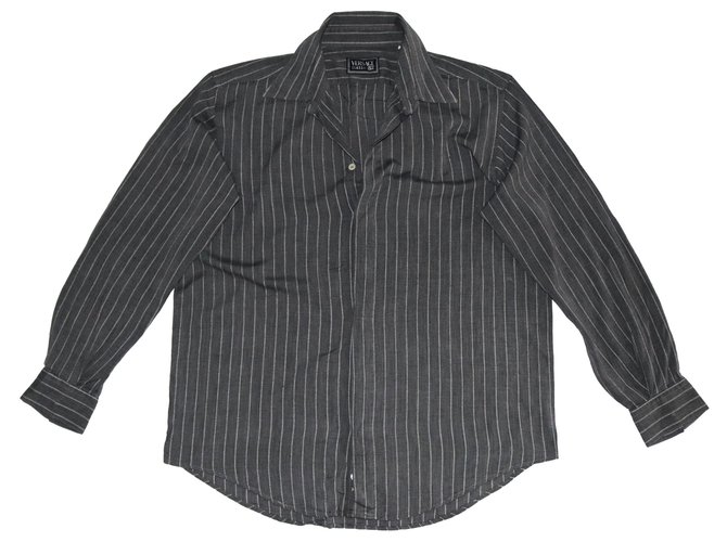 Versace Camisas Cinza  ref.141136