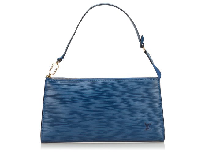 Louis Vuitton Blue Epi Pochette Accessoires Pelle  ref.141163