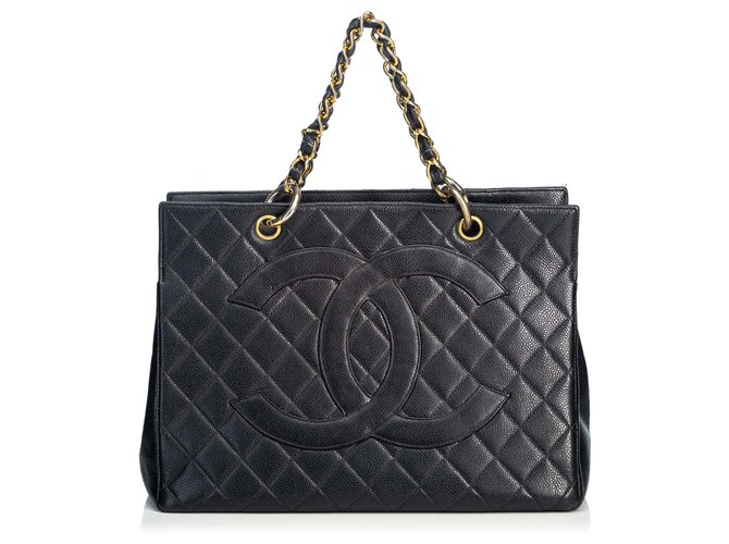 Chanel Black Caviar Petite Timeless Tote Leather  ref.141196