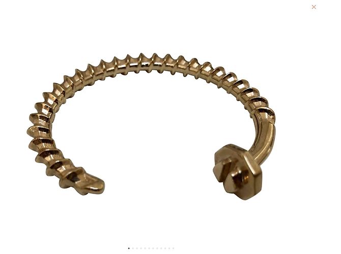 Autre Marque Pulsera de tornillo Jennifer Fisher chapada en oro Dorado
