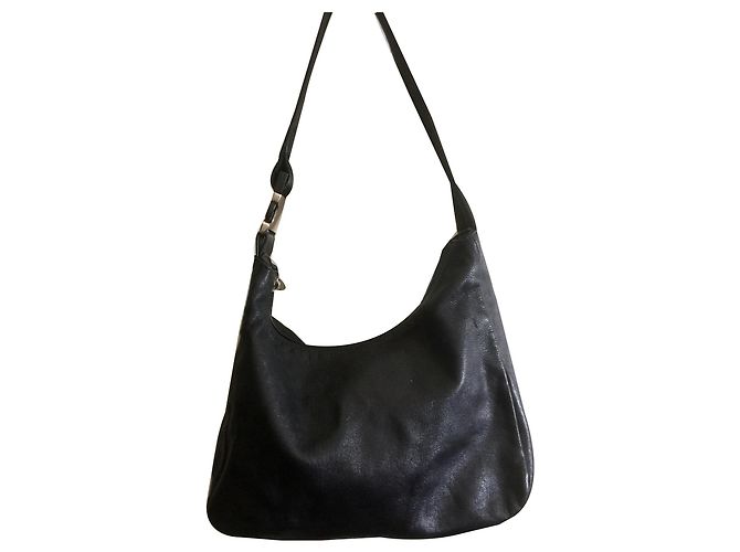 Russell & Bromley Handtasche aus schwarzem Leder