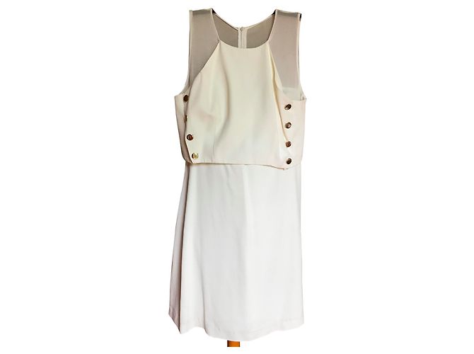 Abito Sandro Razz in viscosa color eggshell Bianco sporco