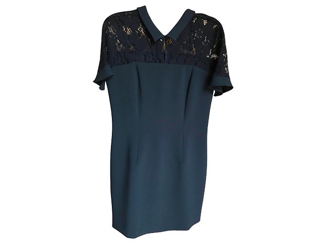 One step Ruben Spitzenkleid Marineblau