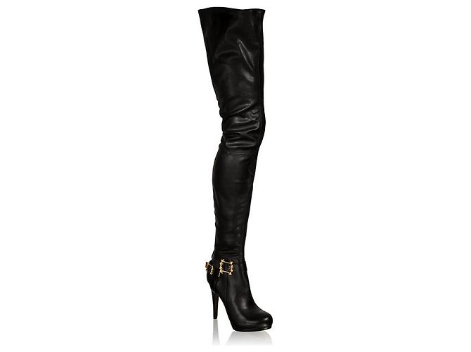 Anna Dello Russo pour H & M ANNA DELLO RUSSO per H&M  Black leather high boots