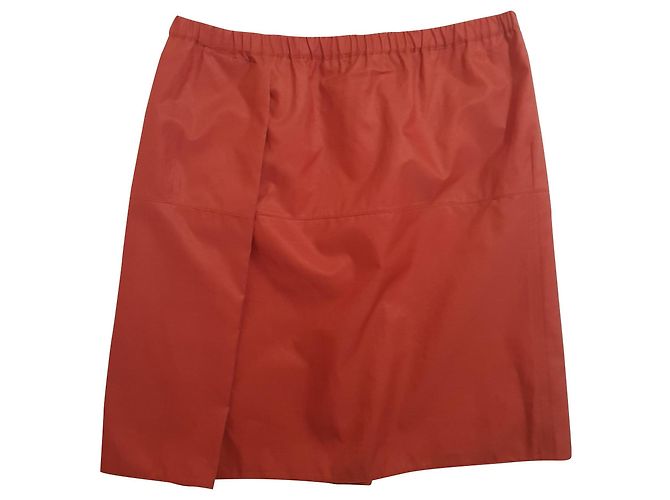 Falda Marni Brick Roja Seda Algodón