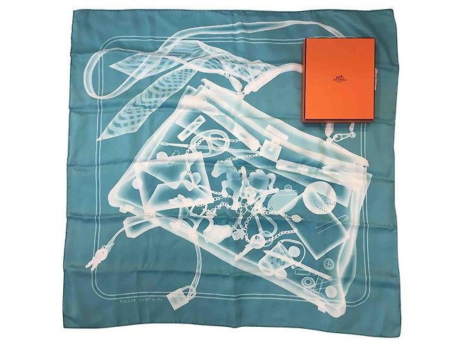 Hermès 70 Blu Seta