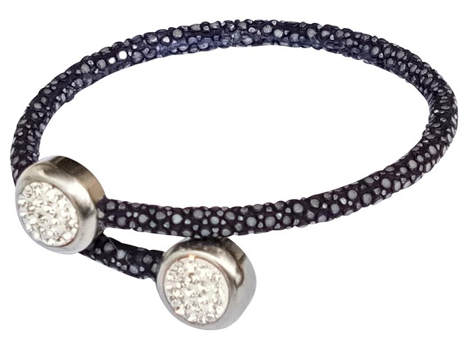 Autre Marque Blue stingray bracelet Exotic leather  ref.141422