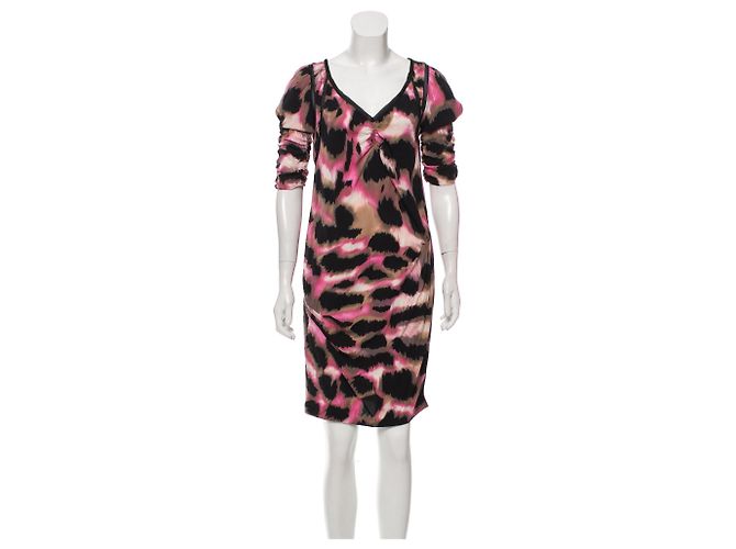 Vestido de seda Diane von Furstenberg Katerina con estampado abstracto